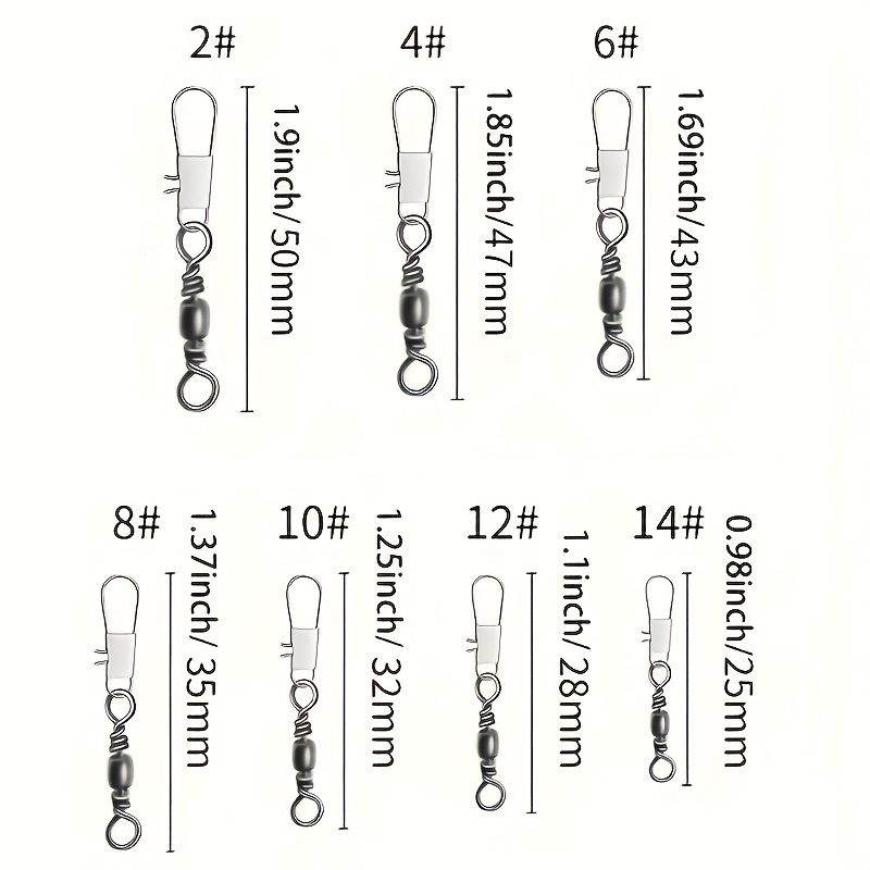 TEMU A Set Of 100 Fishing Gear Quick Connectors, Quick Connectors, Suitable For Freshwater And Saltwater Fishing