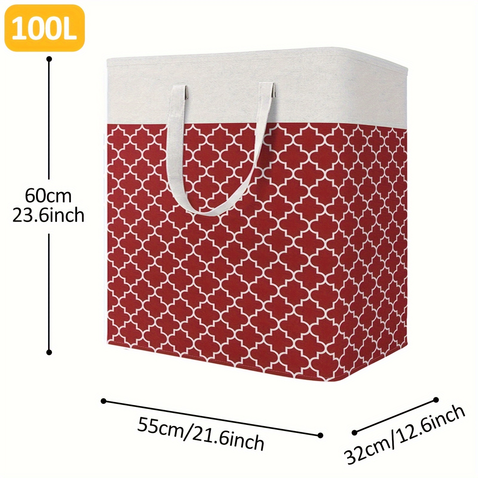 extra large 75l foldable laundry hamper with handles waterproof portable storage basket for clothes toys   dorms and home use   in black grey red blue laundry baskets details 17