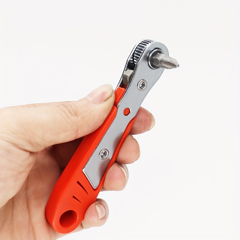 

1pc Compact And Portable Magnetic Mini 36-tooth Ratchet Screwdriver With Positive And Negative Rotation, 1/4 Hex Bit Socket Wrench, Suitable For Small Spaces.