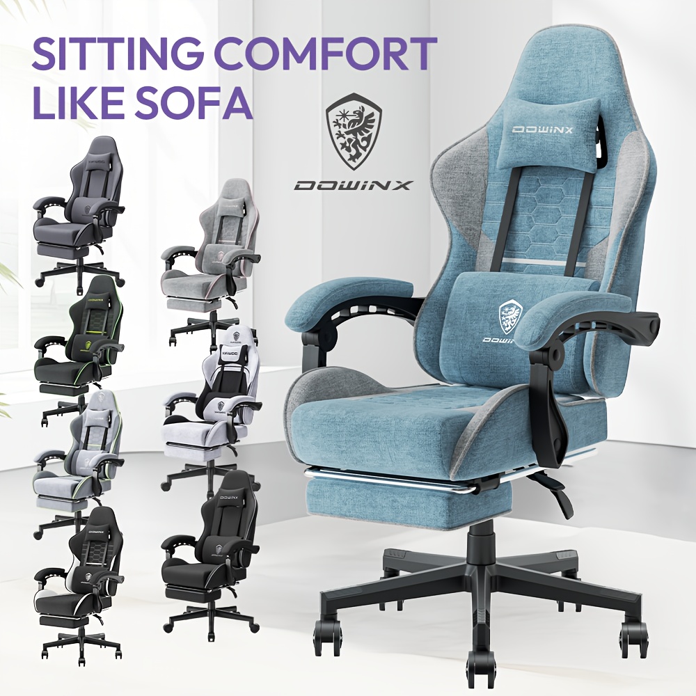 Ergonomische gamingstoel met hoge rugleuning en pocketvering