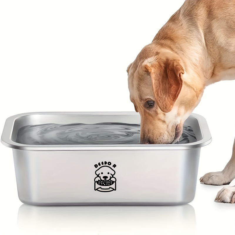 

0.85 Gallon Large Capacity Stainless Bowl - Durable, Easy To Clean, High-quality Metal Food And Water Bowl For Big, , And Huge Dogs - Ideal For Pet Owners Convenient Feeding And Hygiene