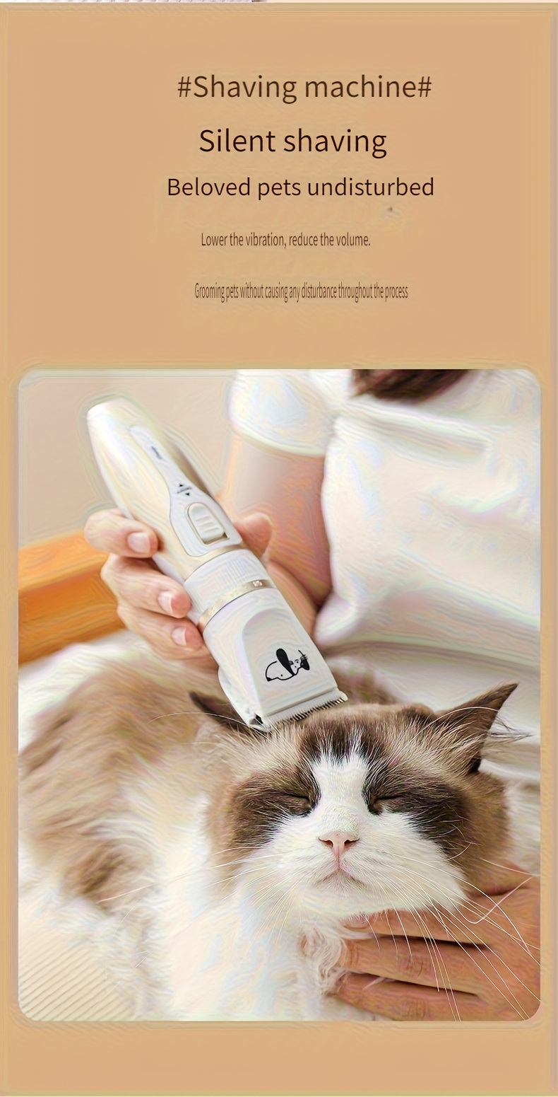 [Tondeuse pour chats] Tondeuse Électrique pour Chats, Kit de Toilettage Universel Rechargeable pour Animaux Domestiques avec Brosse Automatique