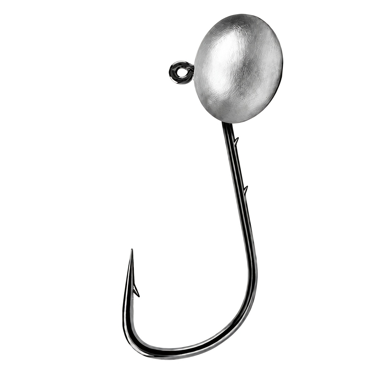 TEMU 10pcs Jig Head Hooks 1.5g 2g 2.5g 3g 3.5g 7g High-strength Angled Point Root Double Barbed Gear Lure Fishing Hooks, Suitable For Soft Worm