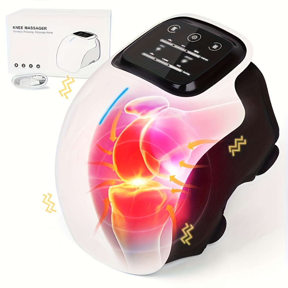 

Knee Massager, Cycle Heating And Vibration, Wireless Large Led Screen Smart Knee Massage Rechargeable