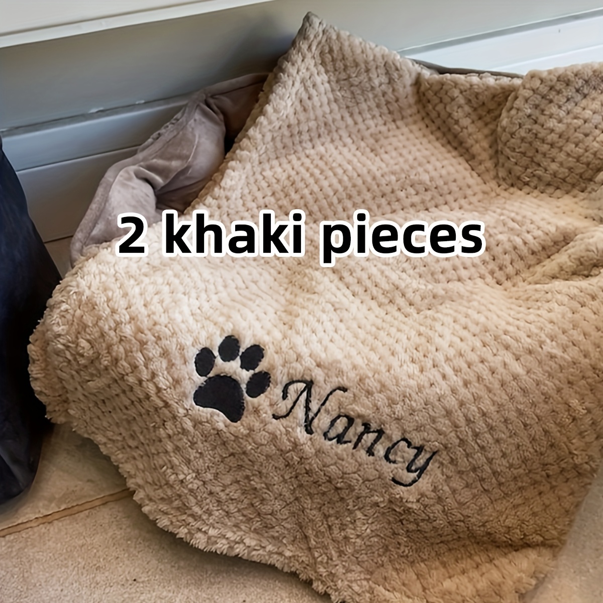 TEMU 2 Couvertures Personnalisables pour Animaux avec , Disponibles en Plusieurs Couleurs. Couverture pour Chat, Couverture pour Chien, Convient aux