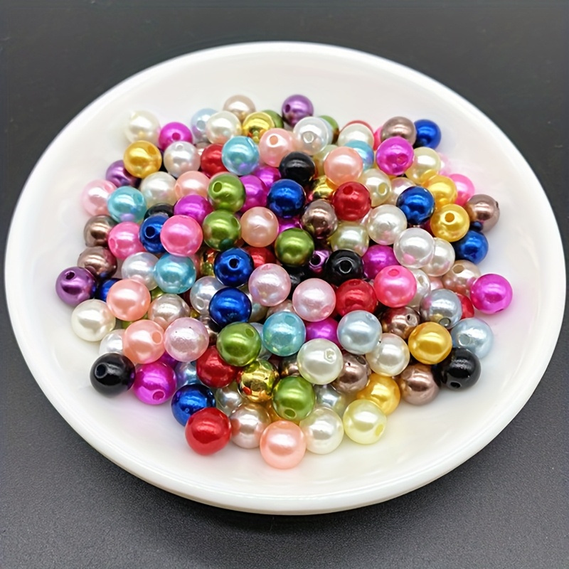 Image of 500pcs Of 6mm Colored Beads - Suitable For , Bracelets, Necklaces, Earrings, And Tassel Accessories - Colors And Patterns. Are Random.