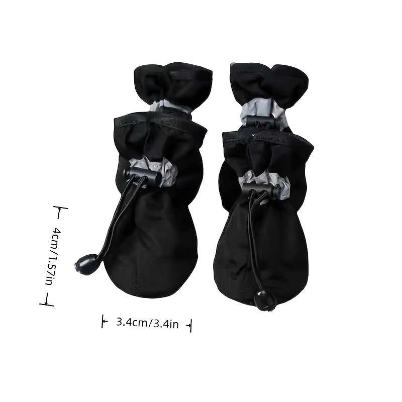 TEMU A Set Of 4pcs Small Dog Boots* For Paw Protection, Suitable For Small Dogs, Ideal For To Keep Paws Dry - For Pet