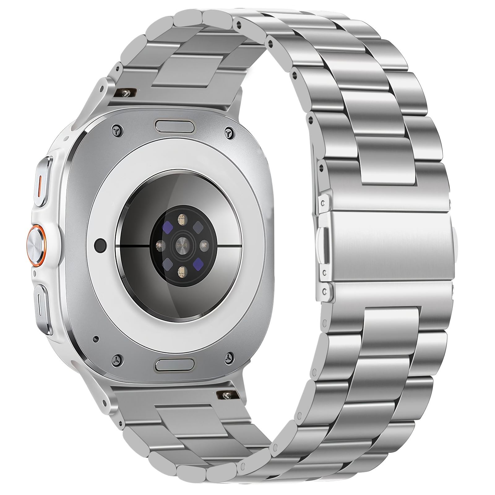 TEMU Metal Bands Compatible With For For Galaxy Watch 8 Band 44mm 40mm/for Galaxy Watch 8 Classic 46mm, No Stainless Steel Strap For Women And Men