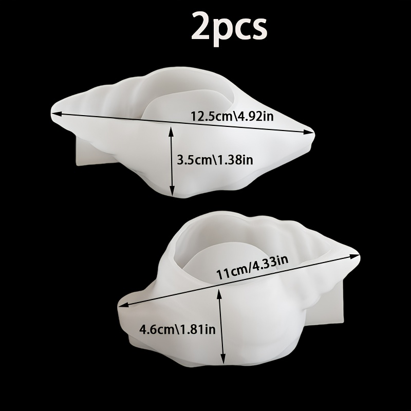 E-shop 2 Stück - Harz-Silikonform Muschel Silikonform DIY Seestern Gipswanne Kerzenhalter Beton-Silikonform