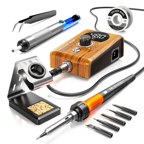 90 display soldering iron station kit s s tweezers c f conversion auto sleep calibration support soldering circuit board maintenance tool