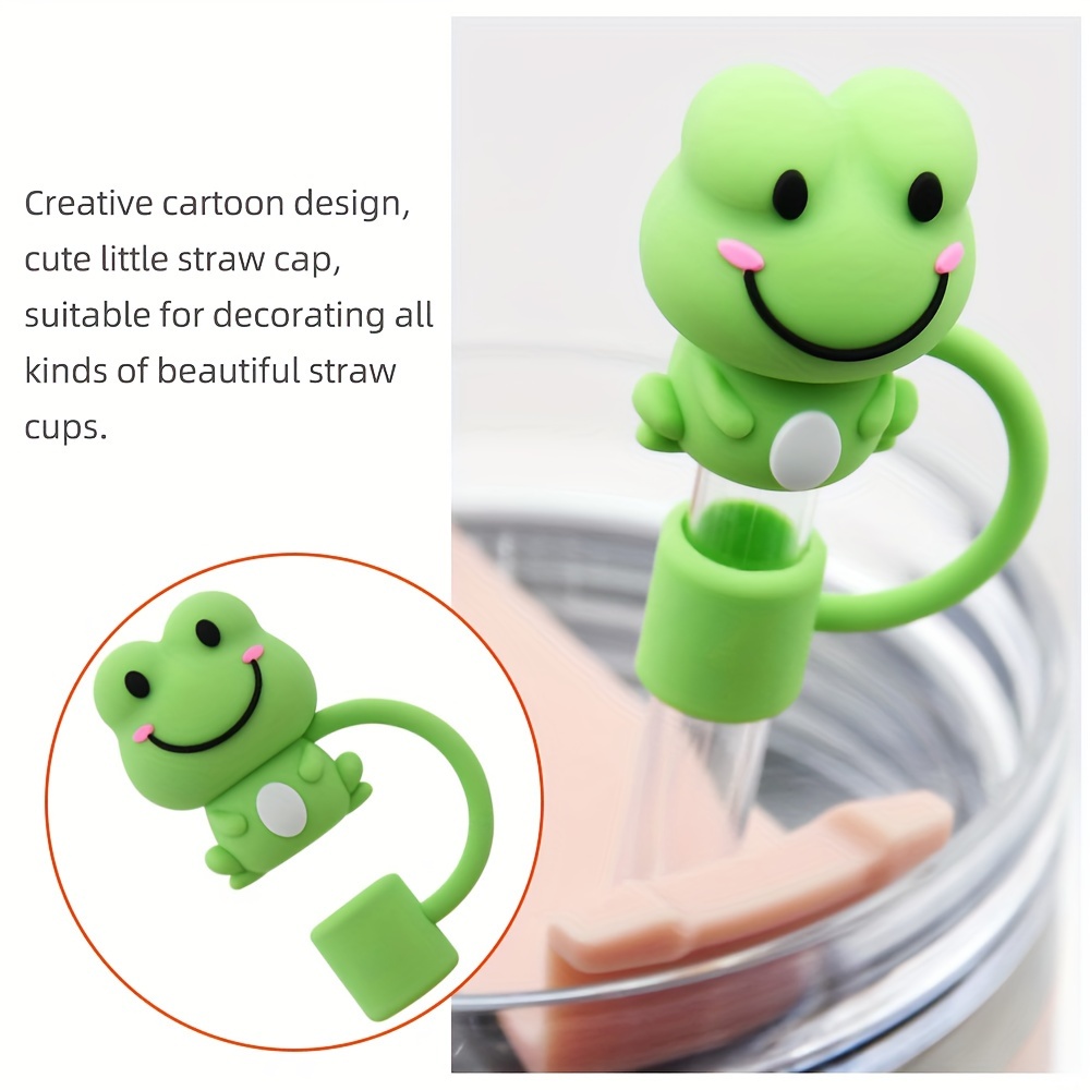 2Pcs Silicone Straw Toppers For Stanley Cups | Dustproof Caps For 30oz & 40oz Tumblers | Cute Diamond Design (Green)