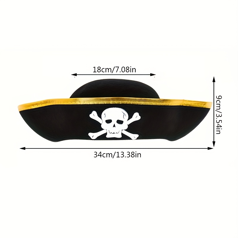 pirate hats halloween props cosplay dance parties golden silvery edges caribbean pirate clothing hats halloween party decoration pirate themed birthday decor