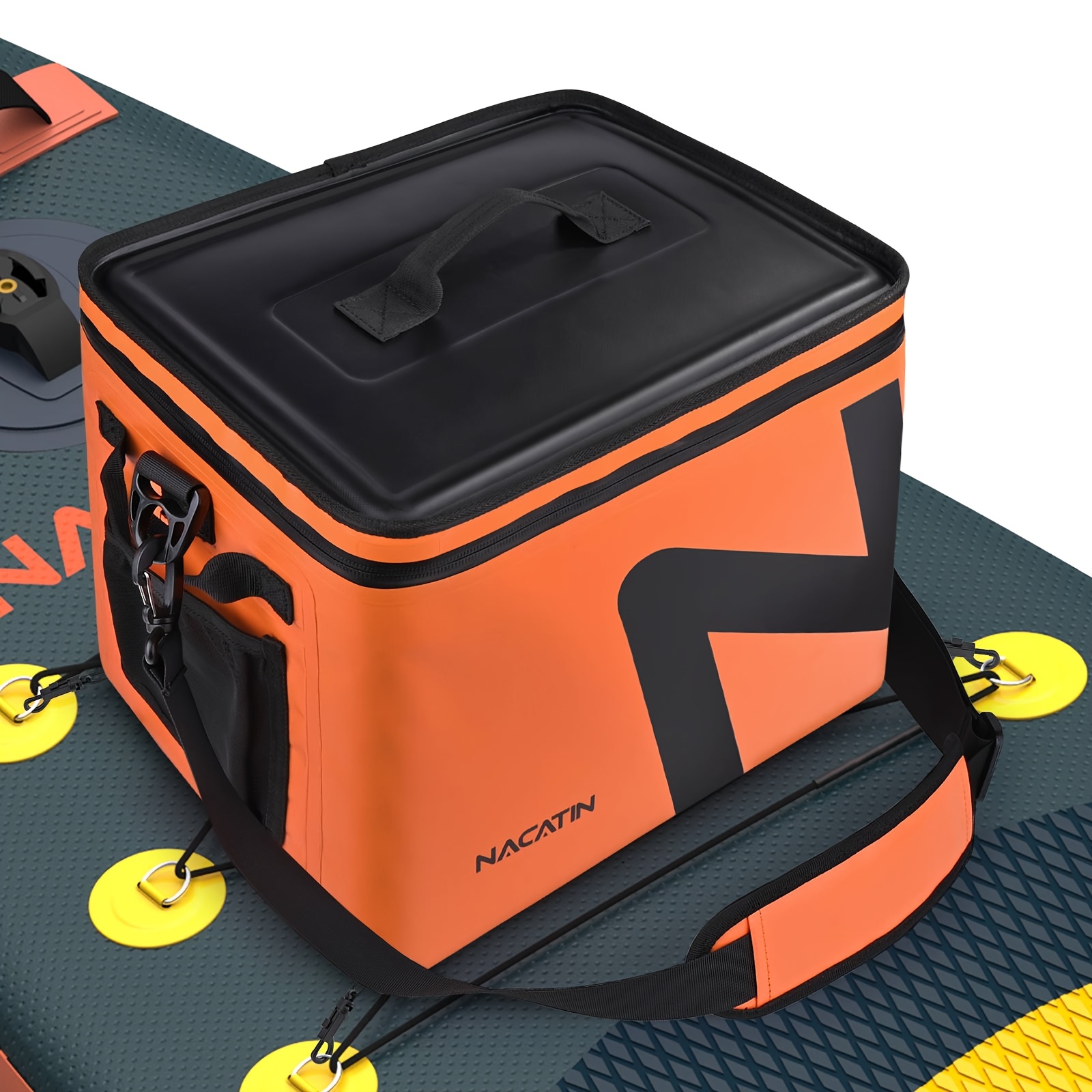 Image of Sup Insulated Cooler Bag, Paddle Board Deck Mount Thermal Bag With Adjustable Straps, Portable Drink & Food Storage For Paddleboarding, Kayaking, Outdoor Water Sports
