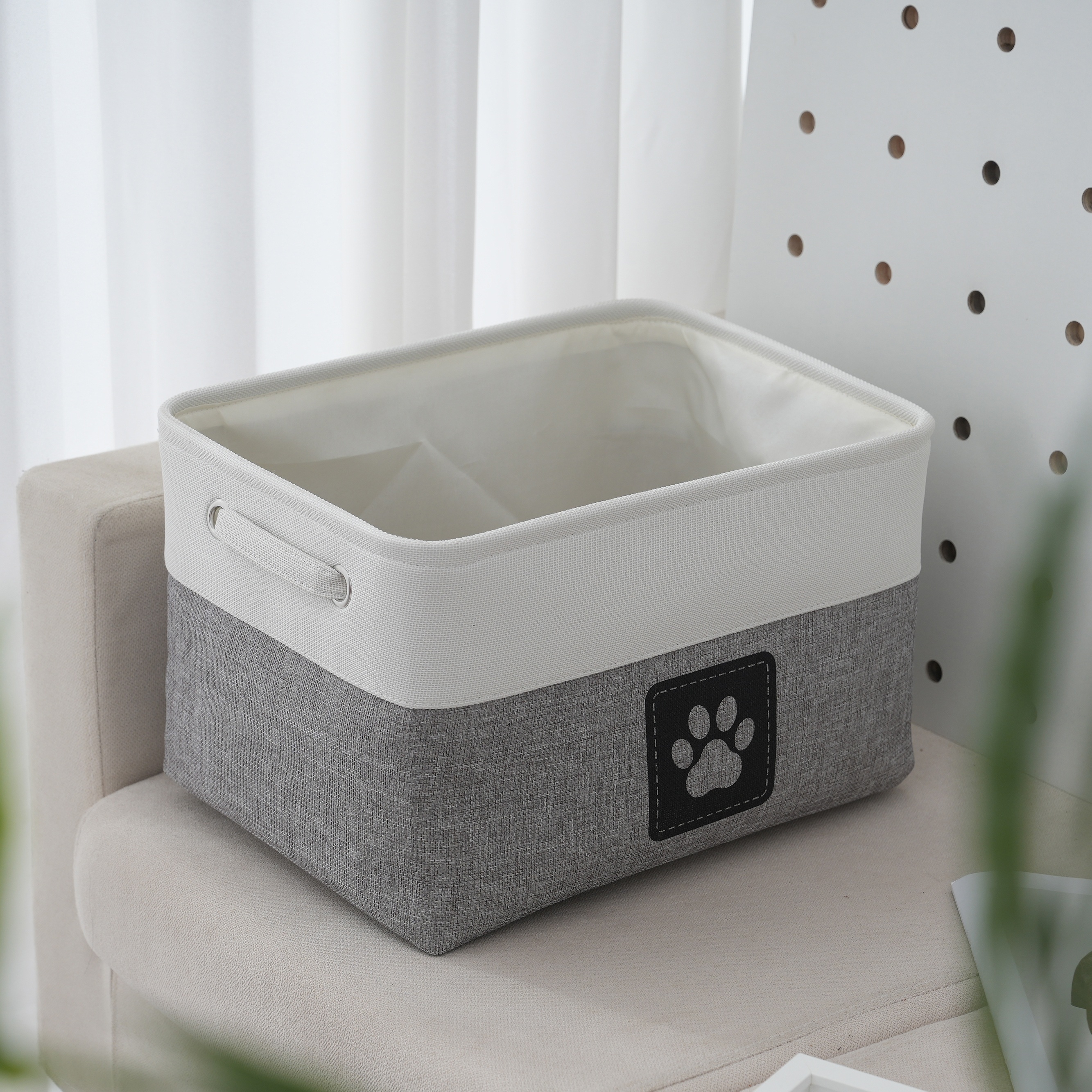 Chic Cartoon Fabric Storage Box For Desk Organization - Perfect For Cosmetics, Snacks & More, Baskets, Bins & Containers For Home Organization