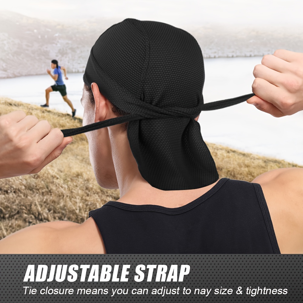 GUMAO Sweat Wicking Doo Rag Cooling Dew Rag Liner Hat Motorcycle Head Wrap Bandana Skull Cap for Men And Women
