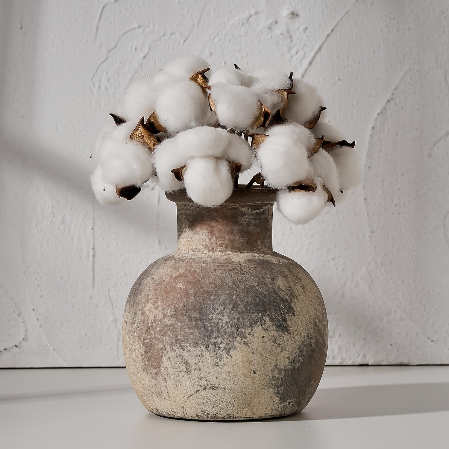 Ceramic Rustic Farmhouse Vase for Home Decor