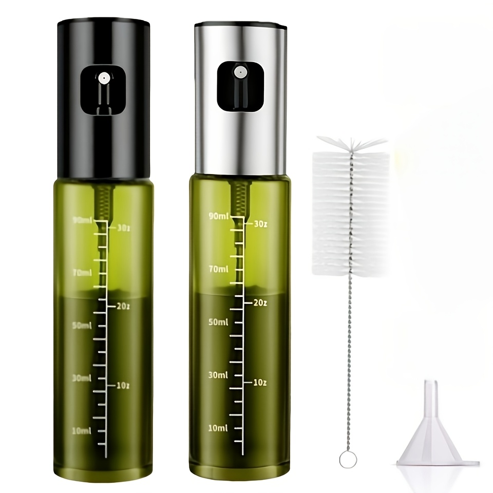 E-shop 4-teiliges Olivenöl-Sprühset für das Kochen, 100 ml Öl-Spender für die Küche, Olivenöl-Spender Flasche für Fritteuse, Salat, Grillen, Backen,