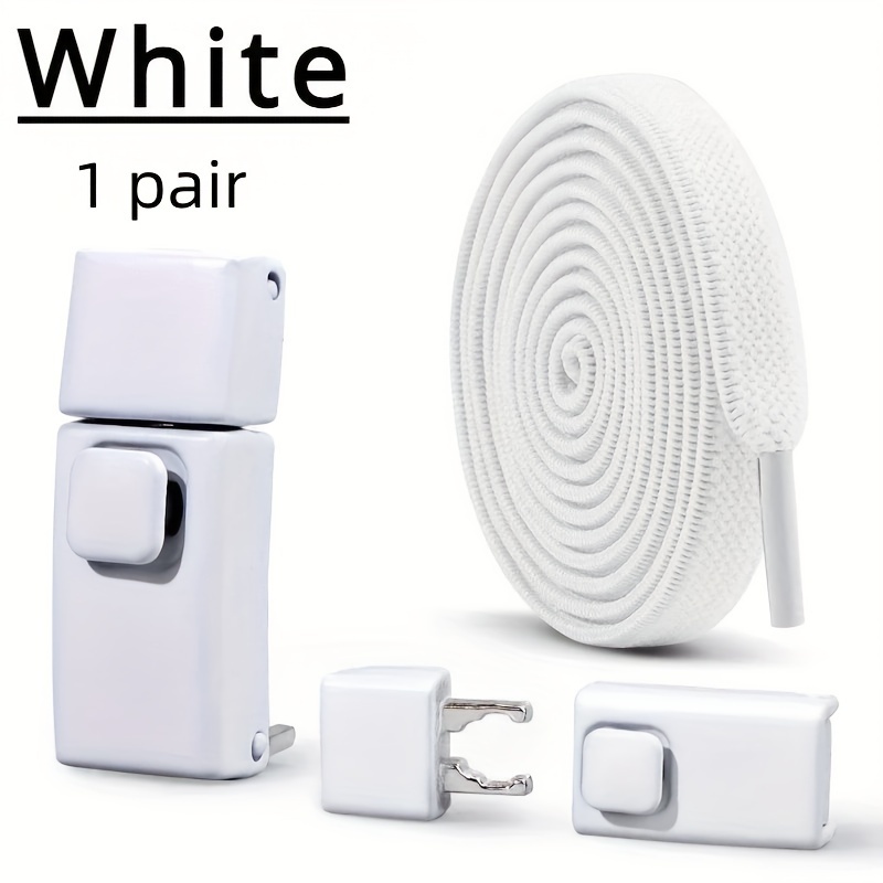 8MM 2024 No Tie Shoe Laces Press Lock Insert Fixed Shoelaces Without Ties Elastic Laces Sneaker Adult Flat Shoelace For Shoe