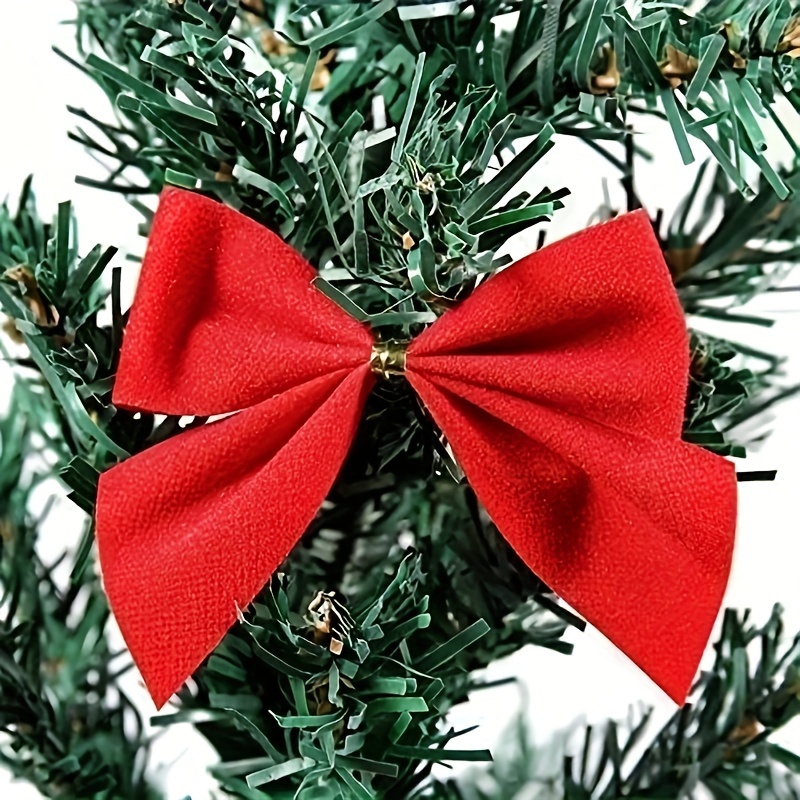 

35pcs Red Christmas Wreath Bows 1.5" X 1.9" - For , Wrapping & Decorations, No Needed, -free Ribbons