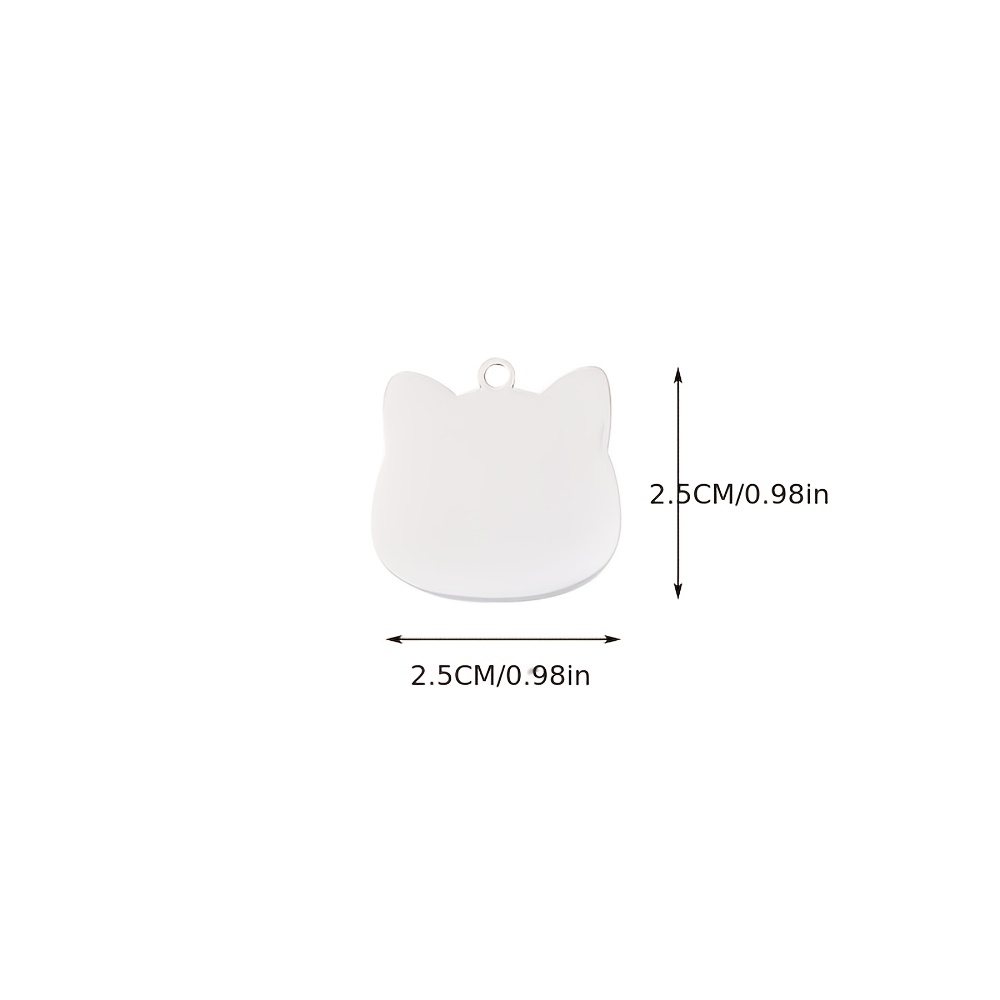 10pcs Blank Stainless Steel Pet ID Tags Pendant