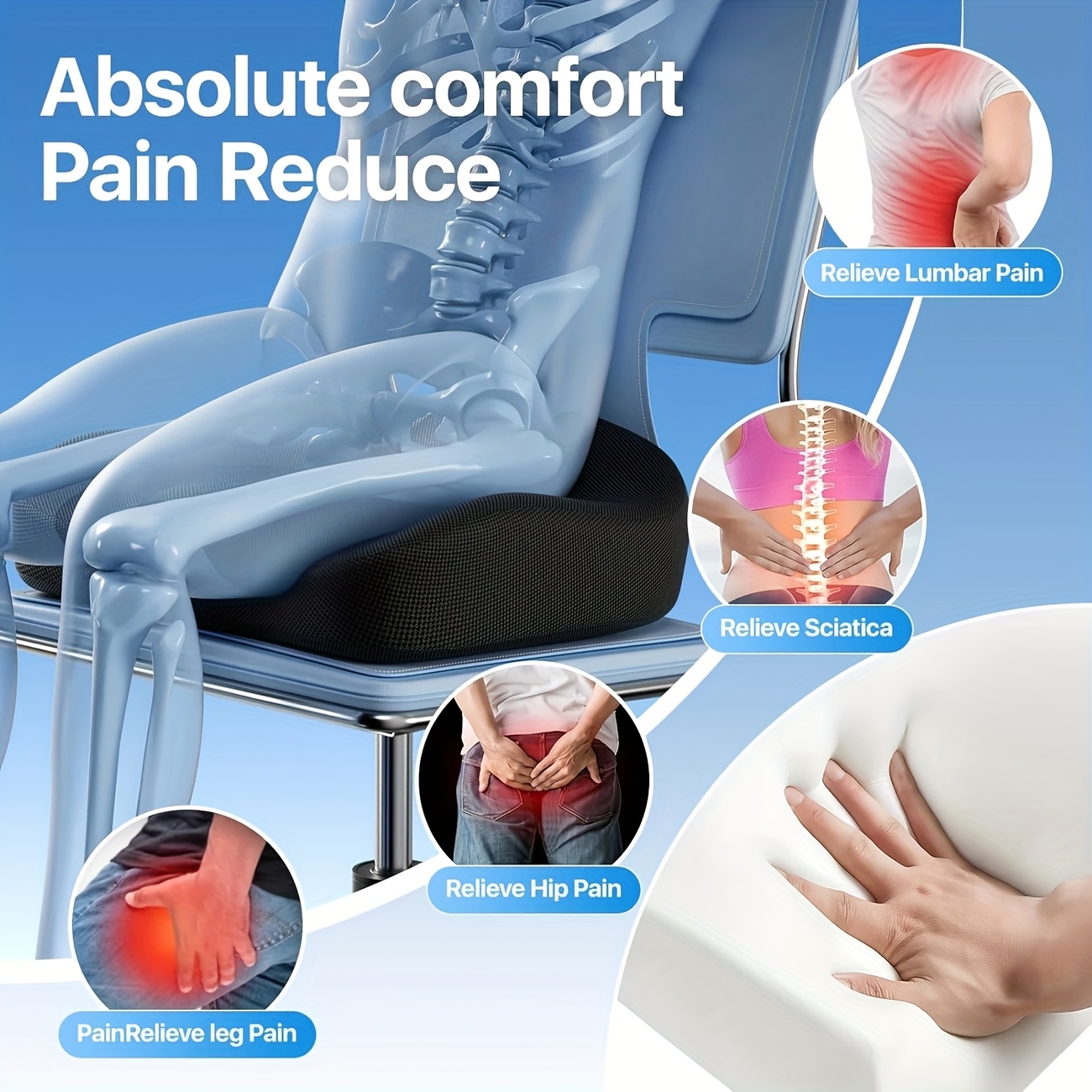 Silla de oficina ergonómica de espuma de memoria con diseño rosa y blanco, 1 pieza - Tela duradera, lavable a mano, base giratoria de 360°, soporte lumbar de 5 puntos para largas horas de comodidad - Ideal para regalos de oficina en casa, coche, escuela, cumpleaños y Día de San Valentín, silla de oficina ergonómica, comodidad de la oficina en casa, diseño moderno de silla, tela transpirable