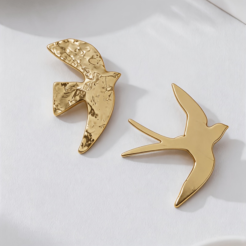 TEMU 2pcs Set Of Stylish And Elegant Artistic Small Swallow Lapel Pins For Women, Suitable For Daily Wear, Parties, Vacations, And As A Gift For