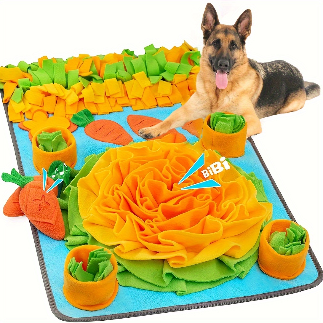 

Interactive Dog Snuffle Mat - Polyester Foraging Blanket With Scented Food Items & Hidden Treats - Puzzle Toy For Training & Slow Feeding - All Dog Breeds