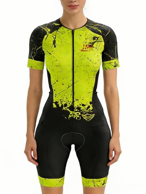 ladies cycling romper cycling jumpsuit triathlon romper quick drying sweat wicking durable with padding