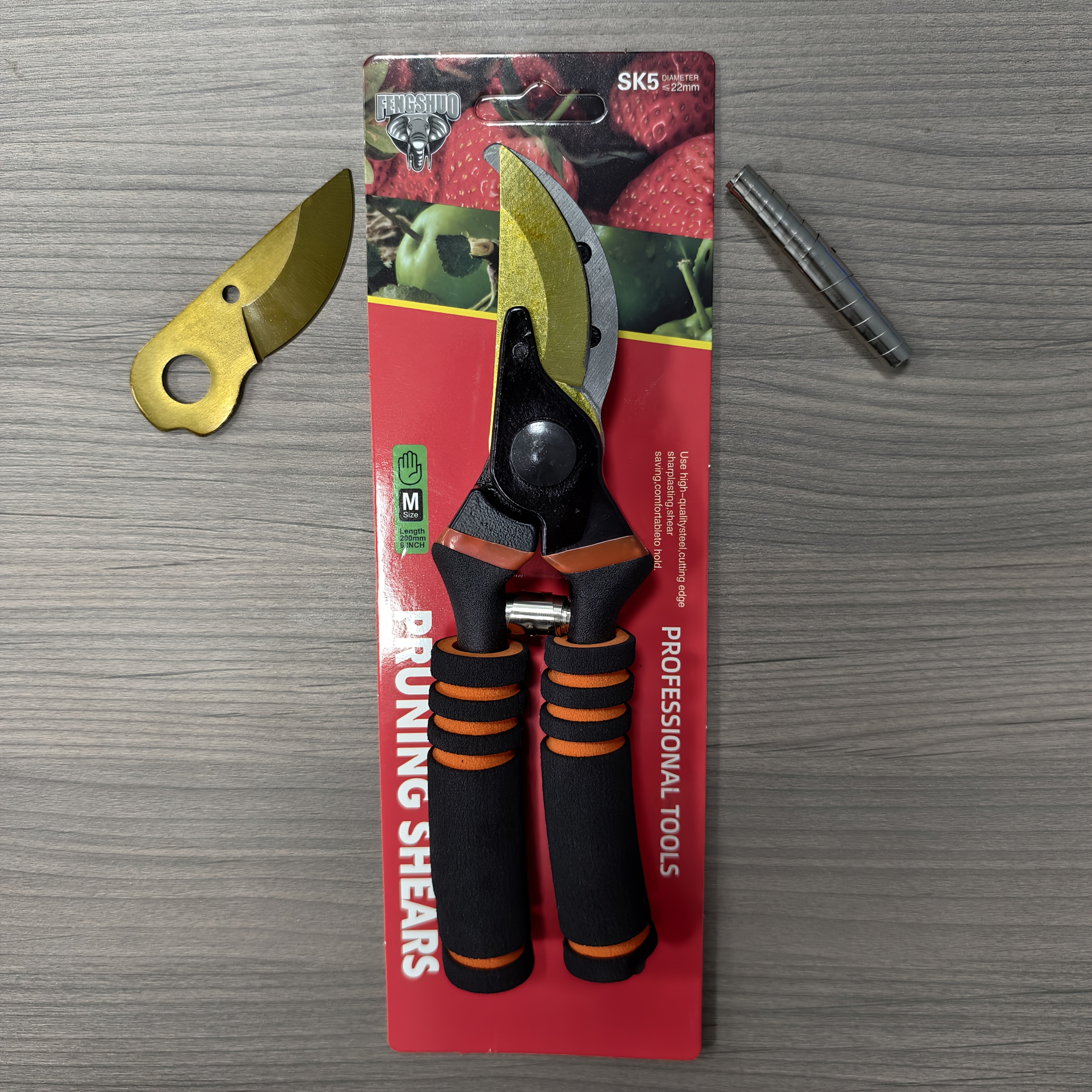 E-shop 3-teiliges Set: Professionelle Gartenscheren, Goldene Scharfe Klingen, Feder | Ultra-Scharfe Gartenscheren, Robuste Konstruktion & Ergonomische