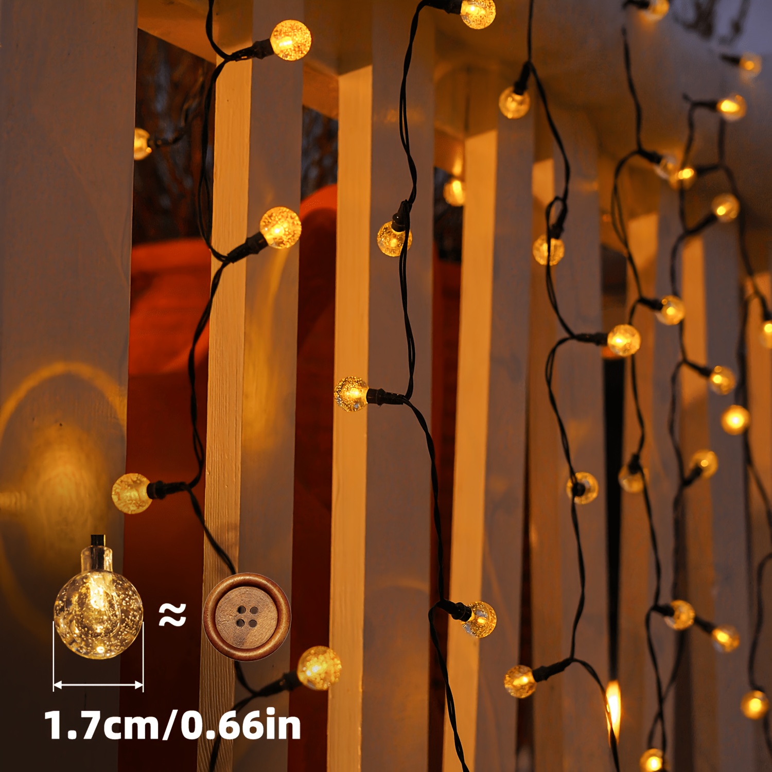 1 stück solargartenlampe 16.37/22.93/39.33ft blasenkugel