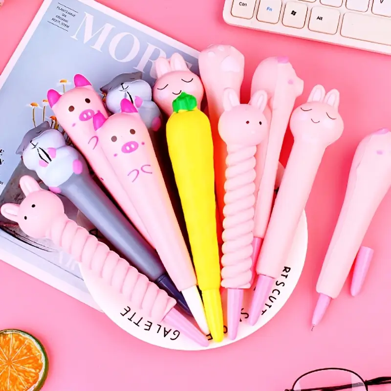 10pcs cute and soft stress reducing pen suitable for student prizes and office stationery Product details 0