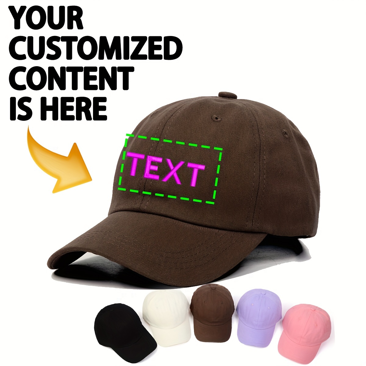

Embroidered Cap - Personalized - 100% - Unisex Hat For Day, - - / - Of 1