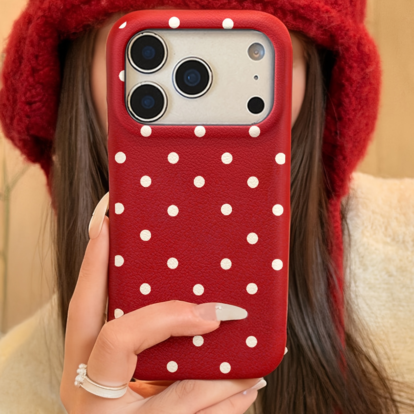 TEMU Phone Case: Phone Case – Vintage Polka Dot Pattern Phone Case, Compatible With Iphone 17/16/16 Pro/16 Plus/16 Pro Max/15/14/13/12/11. Made Of
