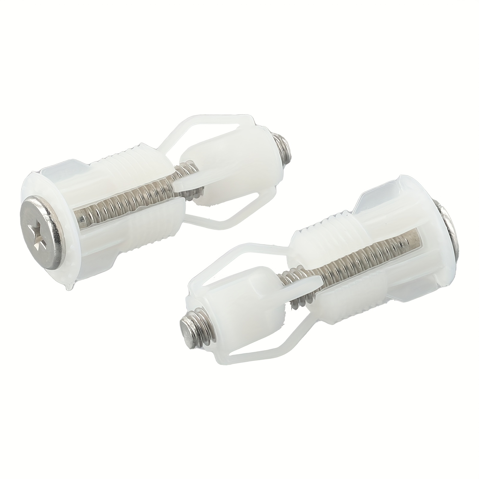 Image of 2pcs/set Contemporary Toilet Seat Attachment, Plastic, Stainless Steel Toilet Seat Screws Nut Cover Lid Pan Fixing, Wc Fitting Kits