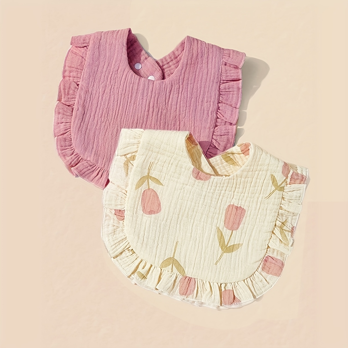Image of 2 Children's Scarves With Ruffle Trim, Lace- Pure Soft Fabric Scarves