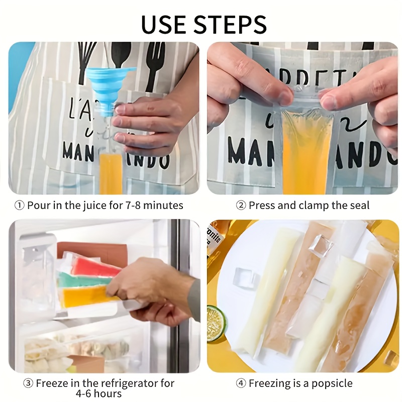 Disposable Ice Mold Bags Mold Bags Homemade Popsicles Bags - Temu