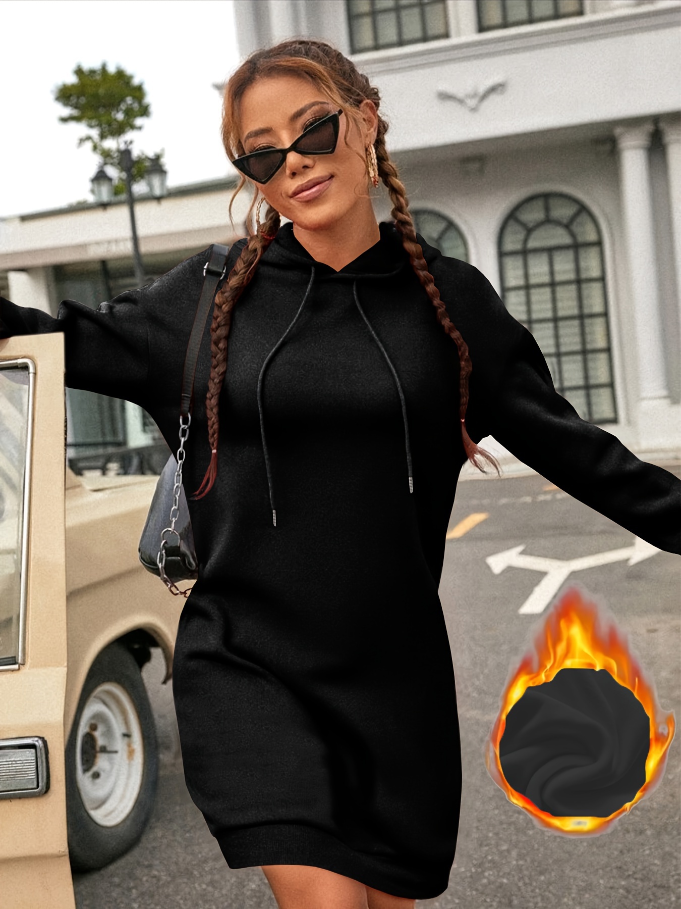 fashion long sweatshirt dress | Temu Saudi Arabia