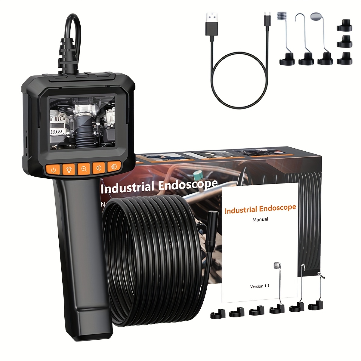 16.5ft Borescope Camera With Light, 4.3"/2.4" Endoscope Camera With Light, IP67 Waterproof Endoscope, 1080 HD Inspection Camera, Snake Camera, Endoscope Camera Gadgets For Men 5 16.5ft Borescope Camera With Light, 4.3"/2.4" Endoscope Camera With Light, IP67 Waterproof Endoscope, 1080 HD Inspection Camera, Snake Camera, Endoscope Camera Gadgets For Men - Image 5