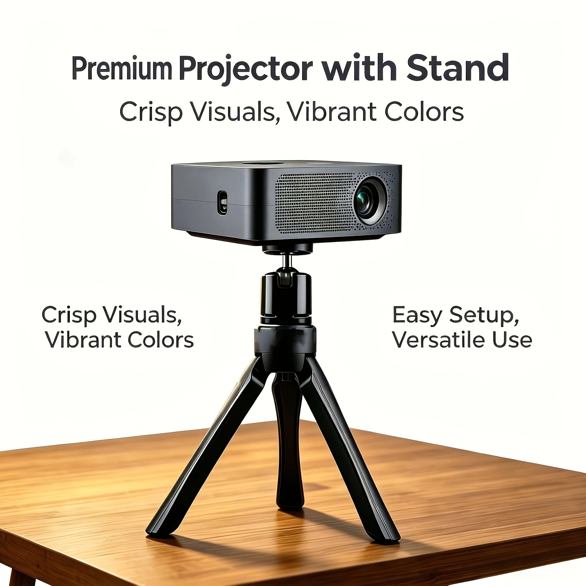 TEMU 2026 New Model Universal Mini Desktop Tripod Universal Stand For Projector/ Mobile Phone/ Camera 360 ° Adjustable Gimbal, Portable And Stable