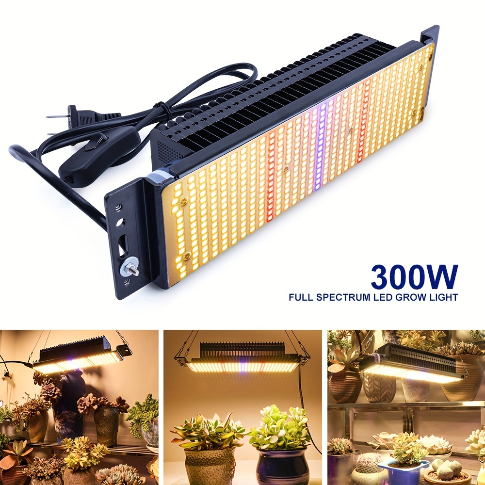 

300w High Full Led Plant Growth Light - 465 Lamp Beads, Greenhouse, Hydroponics Necessary