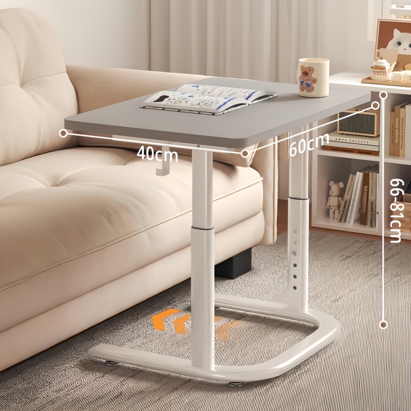 TEMU Multifunctional Height-adjustable Table With /metal Frame & Mdf Top - Modern Entryway Desk Suitable For Shoe Bench, Sofa Side Table, Snack