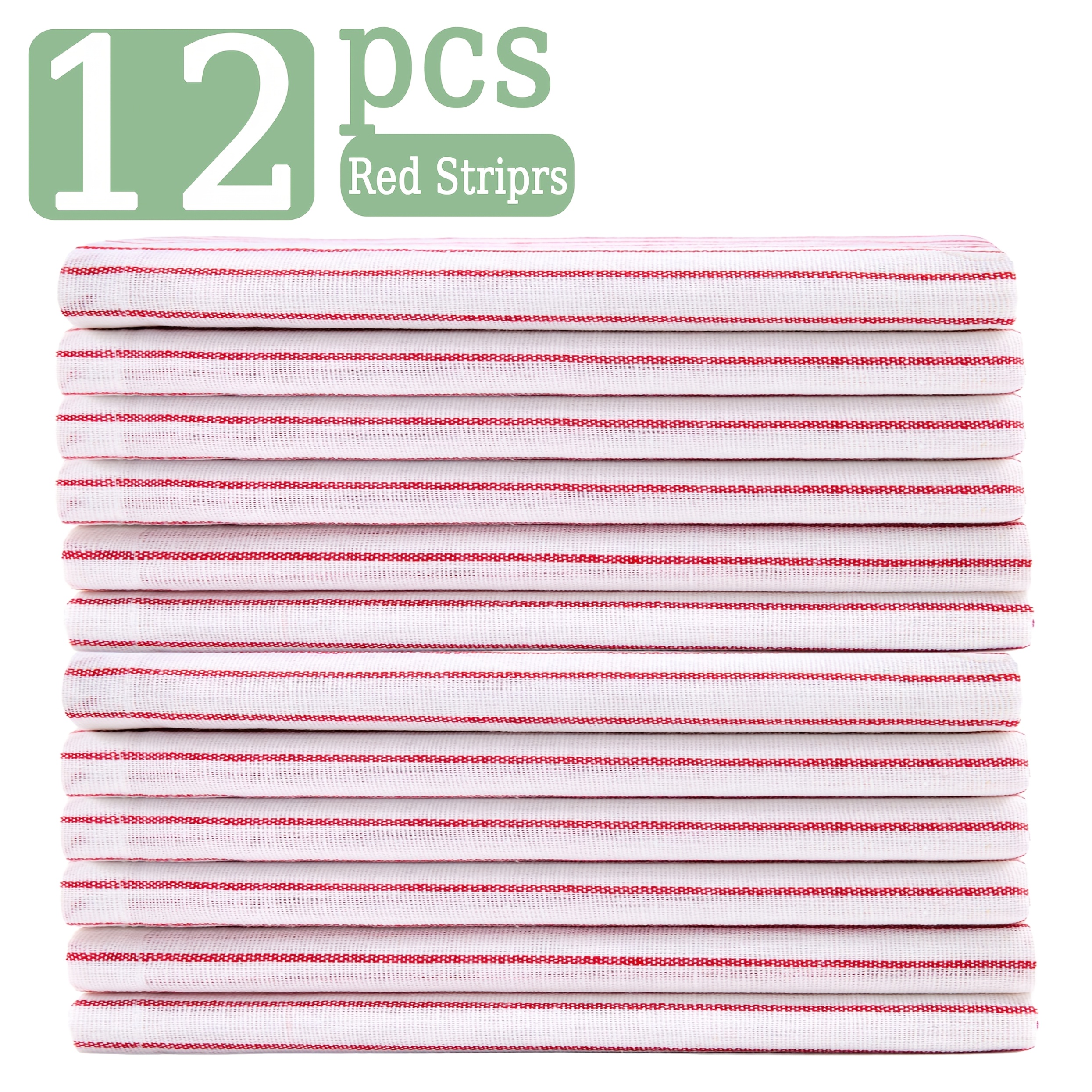 6/12pcs Classic Black & White Striped Kitchen Towels - Reusable, Cotton, Large Rectangular Dish Cloths Black Series Tea Towel, 50X70cm