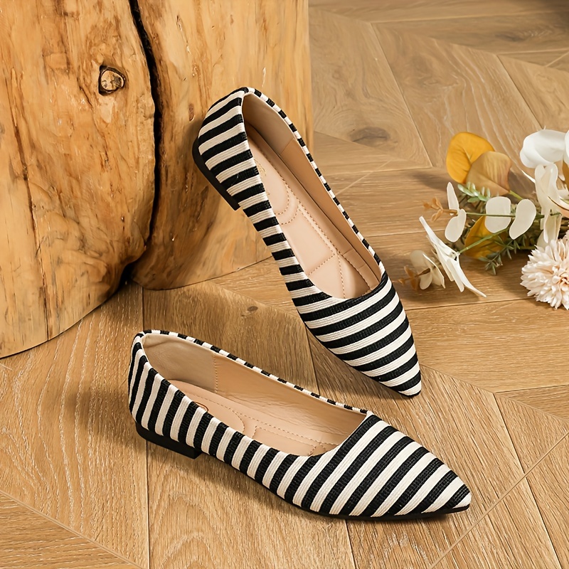 Striped 2025 flat shoes