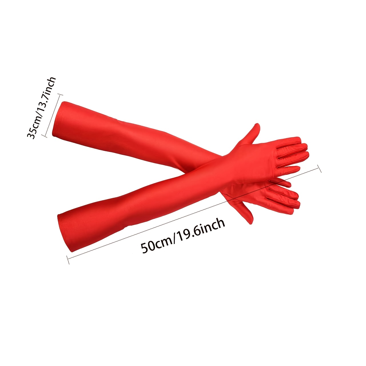 Retro Long Satin Gloves for Weddings and Parties