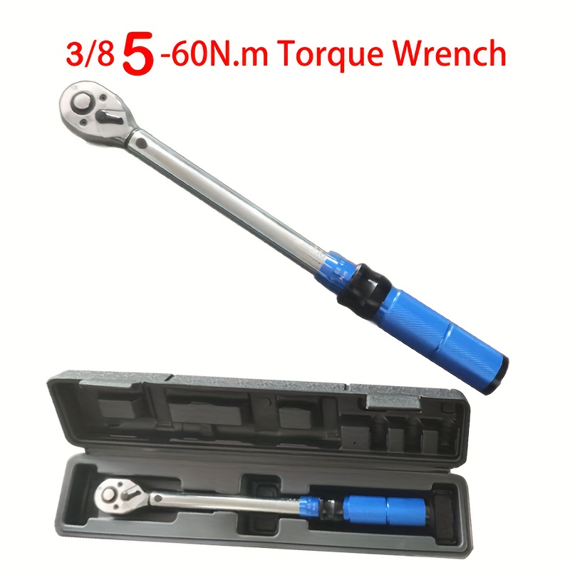 5-60n.m Torque Wrench, 3/8 Inch Square Drive Torques Key, ±3% Torque Wrench, Professional Bicycle Automotive Tool