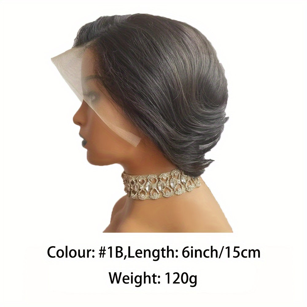 TEMU Brazilian Human Hair Bob Wig - 13x4 Hd Lace Front, 150% Density Pre- With Baby Hair & Natural Hairline | Straight Short Wigs For, Hair Wig, Fashion Accessory | Stylish Wig | Highdensity Hair