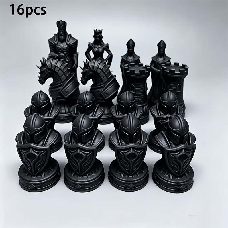 TEMU Set revival da 16 pezzi con pedine Re e Regina - Elegante gioco da tavolo e per o regalo, gioco di ruolo per e, regalo di Natale/Halloween, da