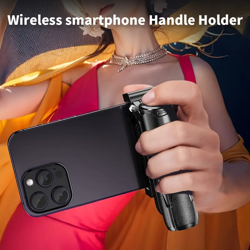 vara de selfie extensível de 16 polegadas com sem fio, suporte para smartphones giratório em 360°, altura ajustável por botão único, empunhadura estilo dslr, material abs à dágua, compatível com vários telefones para , viagens, caminhadas, transmissões e fotografia namorados, varinha de selfie para celular detalhes 1