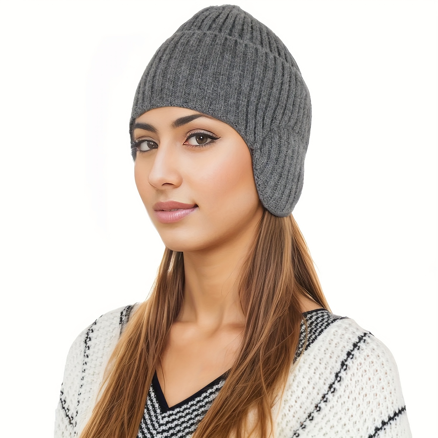 hat with ear flaps sold on Temu United States
