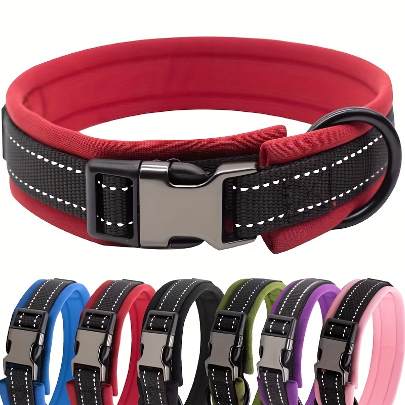 

Reflective Dog Collar For Night Walking, Soft And Comfortable Dog Collar, Strong And Durable Dog Collar With Buckle